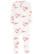 Baby 1-Piece Whale PurelySoft Footie Pajamas, image 1 of 3 slides