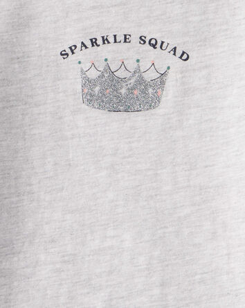 Toddler Girl Sparkle Squad Long-Sleeve Graphic Tee - Grey, 