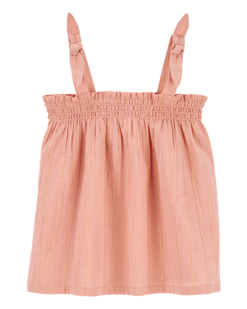 Baby Boho Chic Gauze Tank - Orange, 