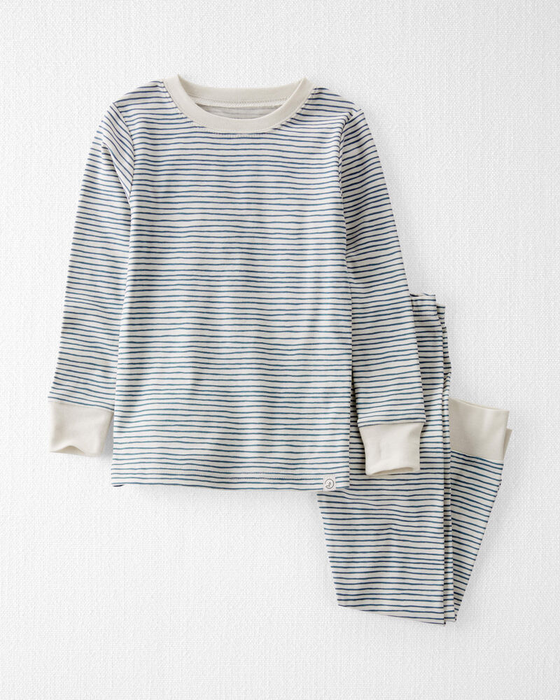 Toddler Organic Cotton Pajamas Set in Stripes, image 1 of 6 slides