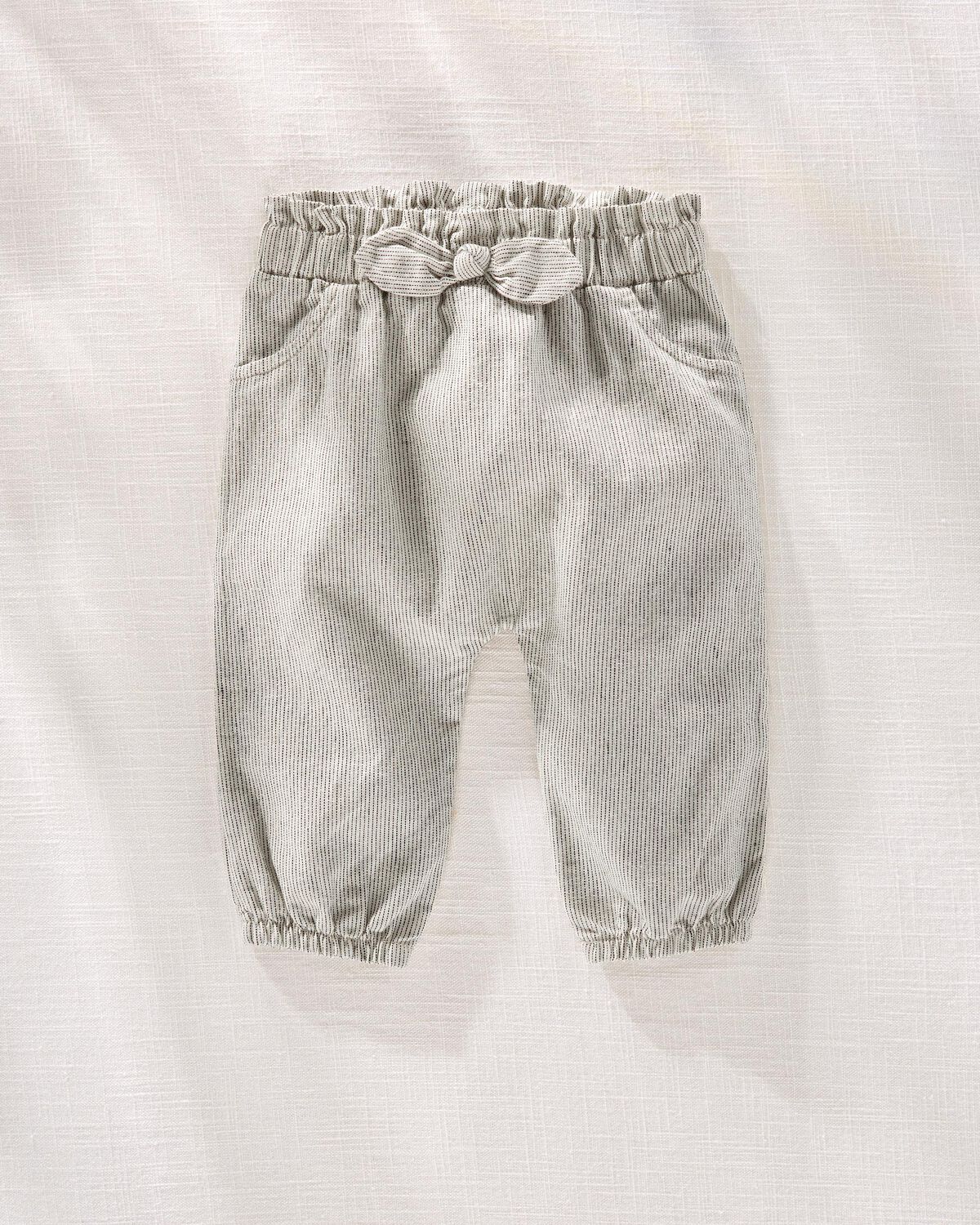 White/Black Baby Hilary Duff Striped Linen Pants | carters.com