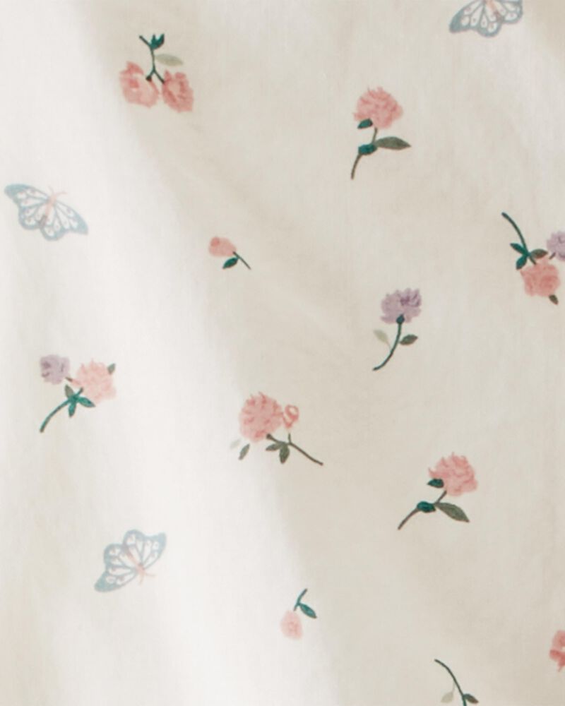 Baby Floral Print Organic Cotton Coat Style Sleep & Play Pajamas, image 3 of 4 slides