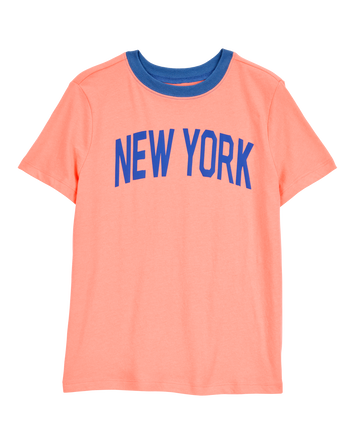 Kid New York Short-Sleeve Graphic Tee - Orange, 