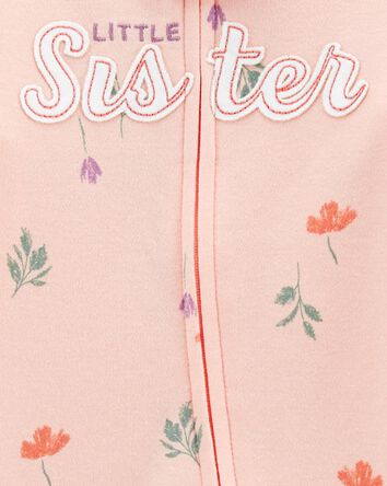 Little Sister 2-Way Zip Cotton Sleep & Play Pajamas, 