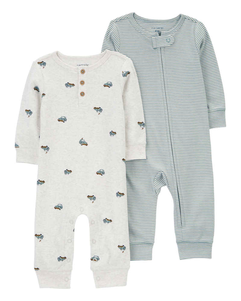 Baby 2-Pack Jumpsuits, image 1 of 4 slides