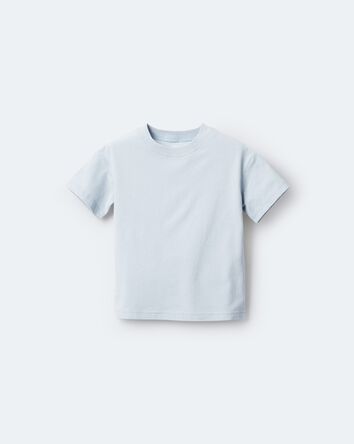 Toddler Neutral Short-Sleeve Relaxed Tee - Light Blue, 