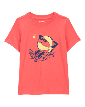 Toddler Beachball Graphic Tee - Orange, 