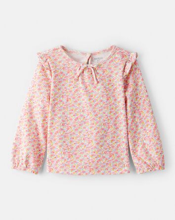 Toddler Girl Floral Print Long-Sleeve Top - Pink, 