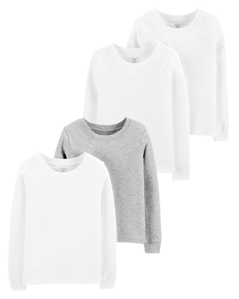 Kid 4-Pack Cotton Undershirts, image 1 of 1 slides