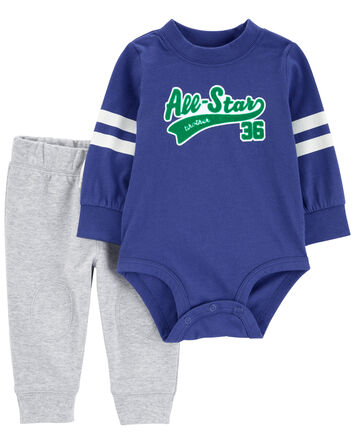 Baby 2-Piece All-Star Brother Bodysuit Pant Set, 