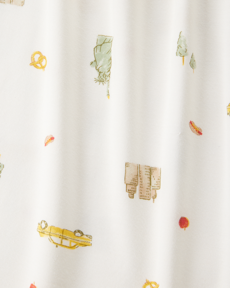 Toddler New York City Print PurelySoft 2-Piece Pajamas - Ivory, image 2 of 5 slides