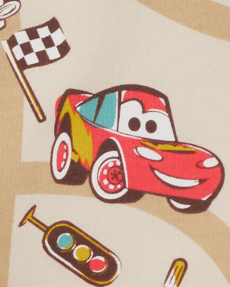 Toddler 2-Piece Cars French Terry Outfit Set - Brown, image 2 of 2 slides