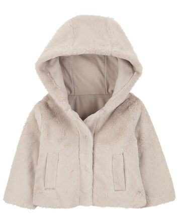 Baby Faux Fur Hooded Jacket, 