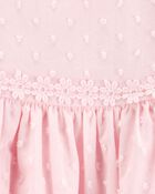 Baby Textured Babydoll Dress- Pink, image 4 of 5 slides