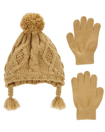 Kid 2-Pack Trapper Hat & Gloves, 