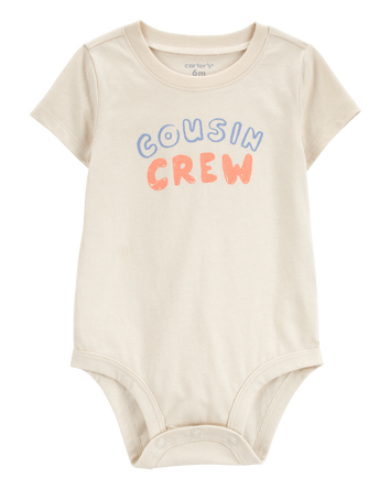 Baby Cousin Crew Short-Sleeve Bodysuit - Ivory, 