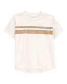 Baby Striped Short-Sleeve Tee - Cream, image 1 of 3 slides