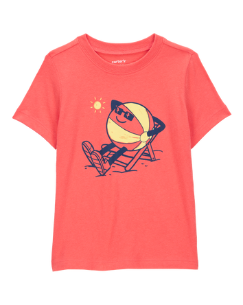 Toddler Boy Beachball Graphic Tee - Orange, 