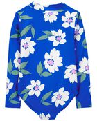 Kid Floral 1-Piece Rashguard, image 2 of 4 slides