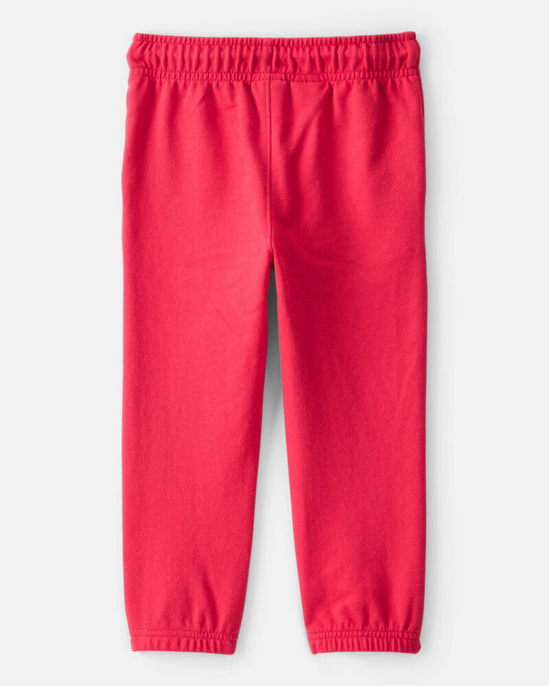 Toddler Boy French Terry Jogger - Red, image 2 of 5 slides