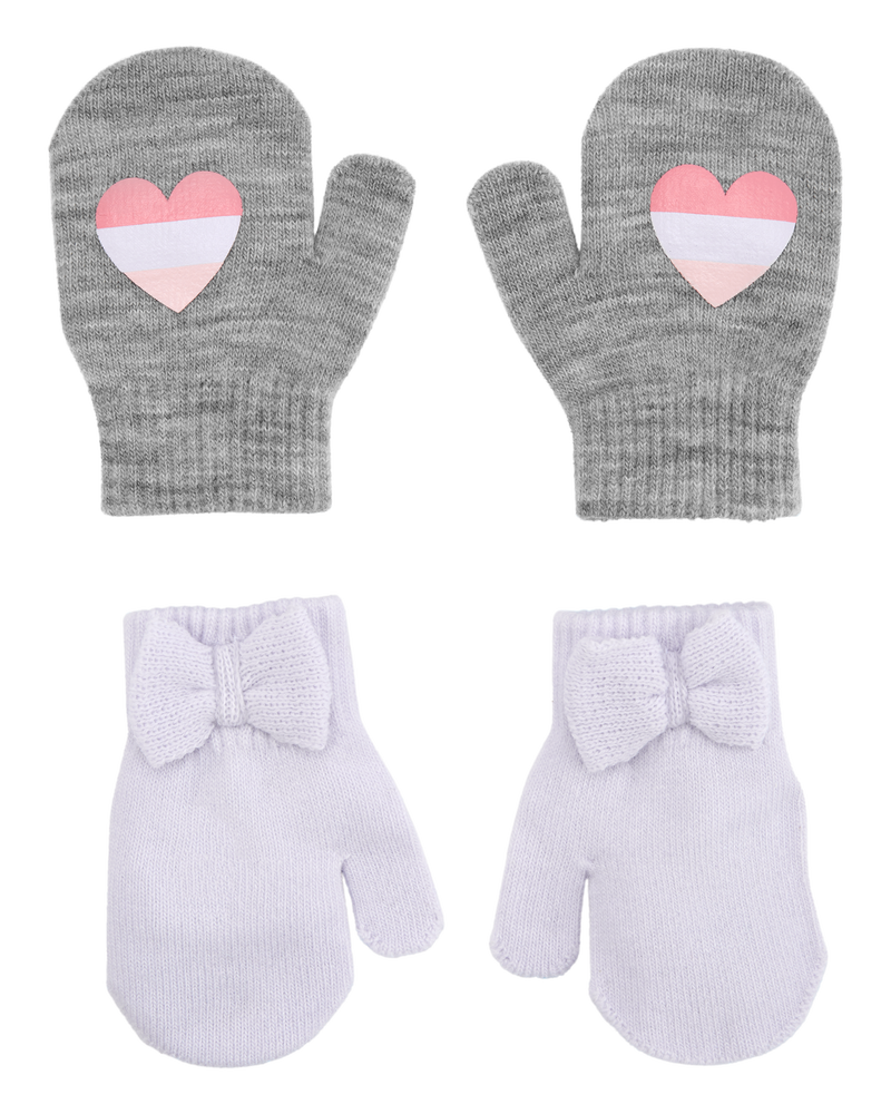 Toddler 2-Pack Gripper Mittens, image 1 of 2 slides