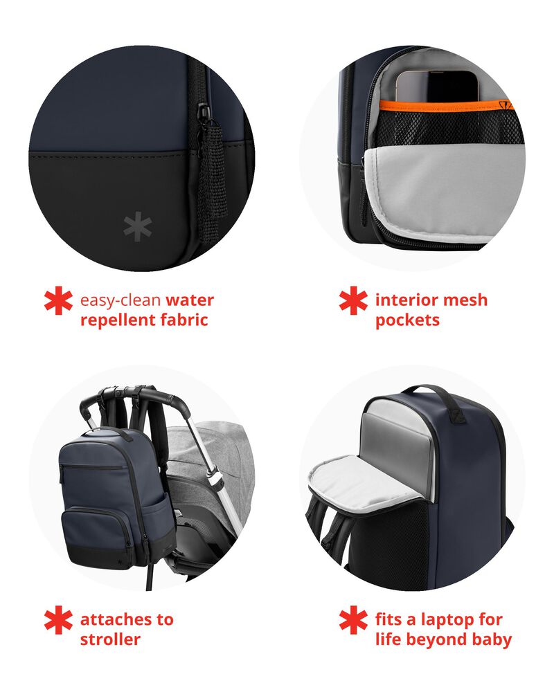 Flex Diaper Bag Backpack - Navy, image 3 of 12 slides