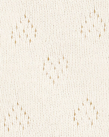 Baby 3-Piece Pointelle Heart Outfit Set - Cream, 