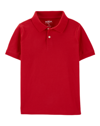 Kid Red Piqué Polo Shirt, 