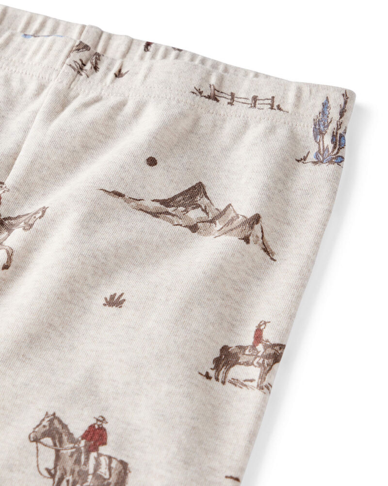 Kid Organic Cotton Pajamas in Western Rodeo Print, image 2 of 5 slides