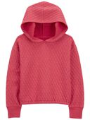 Red - Kid Quilted Double Knit Hoodie
