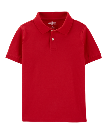 Kid Red Piqué Polo Shirt, 