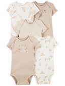Ivory - Baby 5-Pack Short-Sleeve Bodysuits