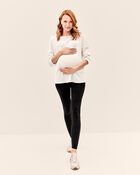 Adult Women's Maternity Loose-Fit Waffle Knit Tee, image 2 of 5 slides