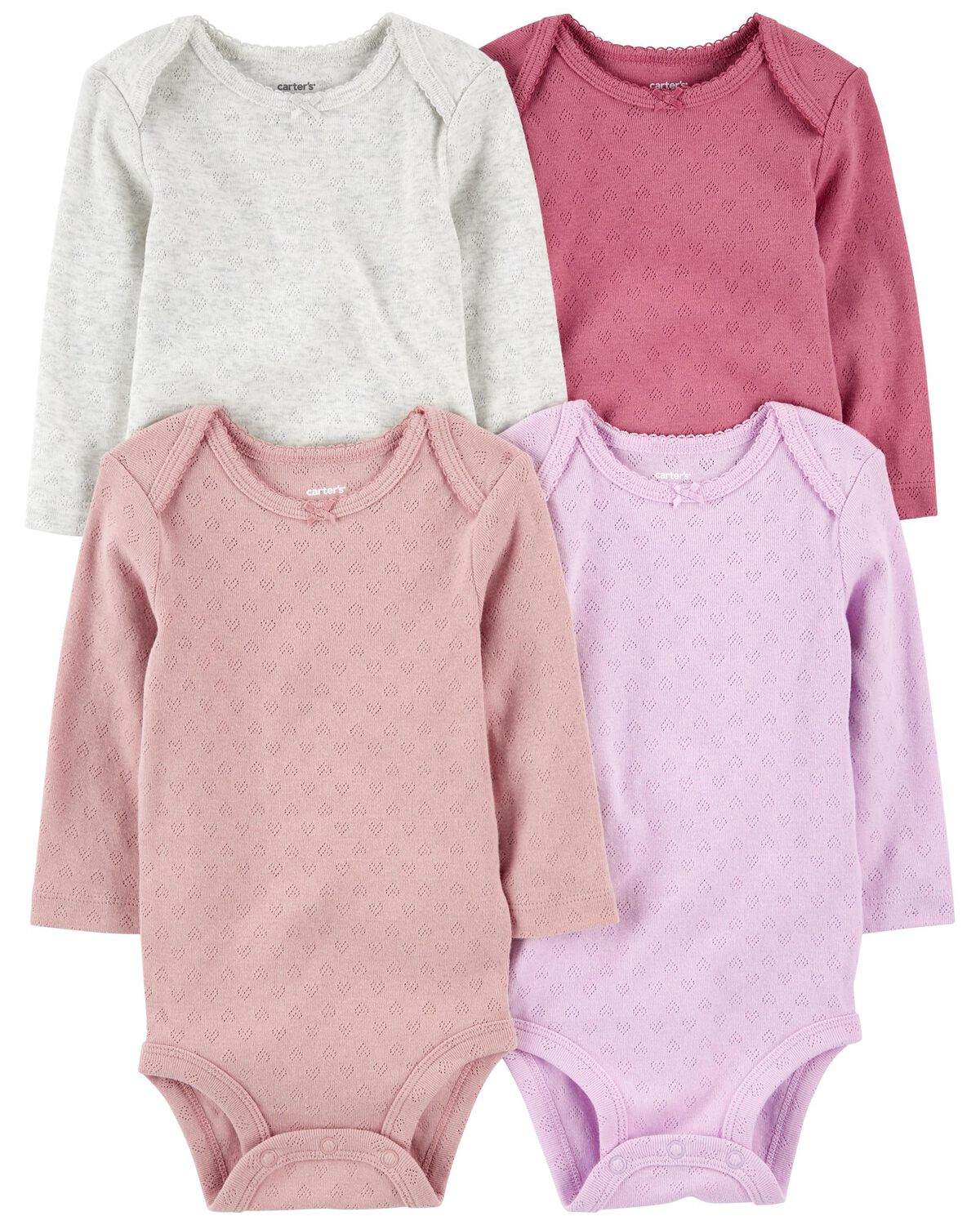 Multi Baby 4Pack LongSleeve Bodysuits