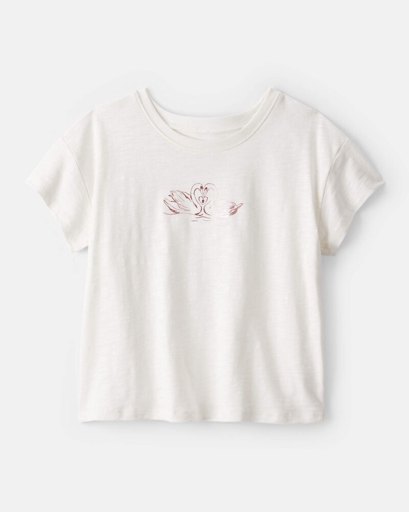 Girls Good Luck Charm Cotton Short-Sleeve Graphic Tee - White, image 1 of 6 slides