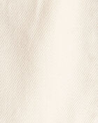 Baby Girl Cotton Cargo Joggers - Ivory, image 4 of 5 slides