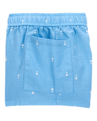 Toddler Heart Drop Print Drawstring Shorts - Blue, image 5 of 7 slides