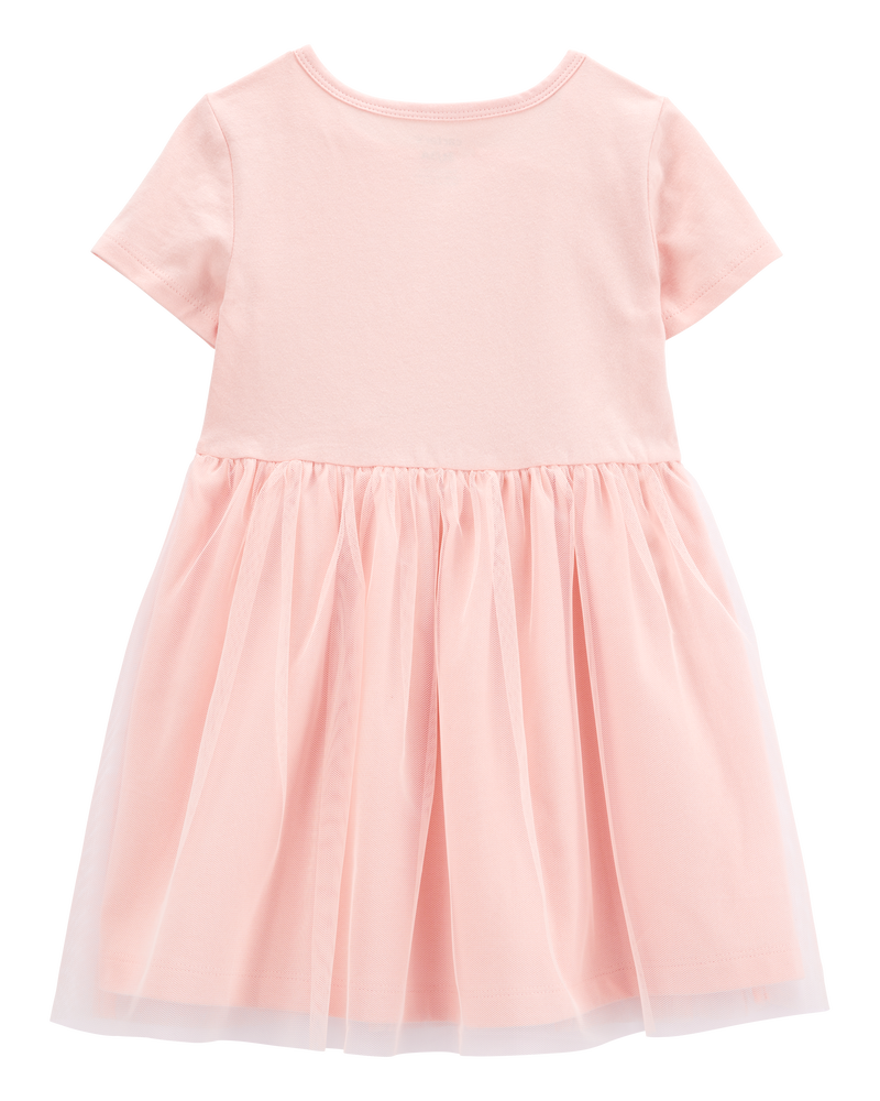 Toddler 2-Piece Bunny Tutu Dress & Wave Trim Cardigan Sweater Set, image 5 of 6 slides
