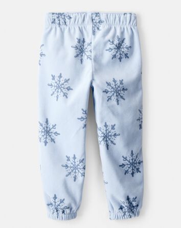 Toddler Girl Snowflake Cozy Jogger Pant- Blue, 