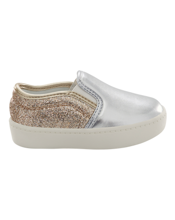 Kid Metallic Slip-On Casual Shoes, 