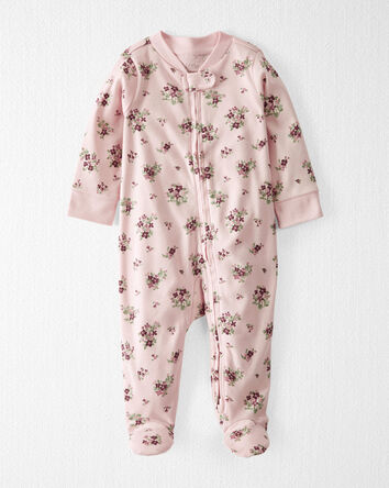 Baby Organic Cotton Sleep & Play in Wildberry Bouquet , 