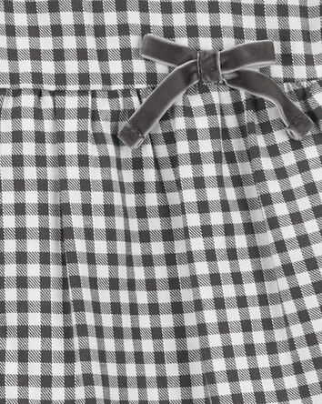 Toddler Plaid Twill Long-Sleeve Fashion Top, 