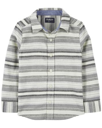 Toddler Cozy Flannel Button-Front Shirt, 