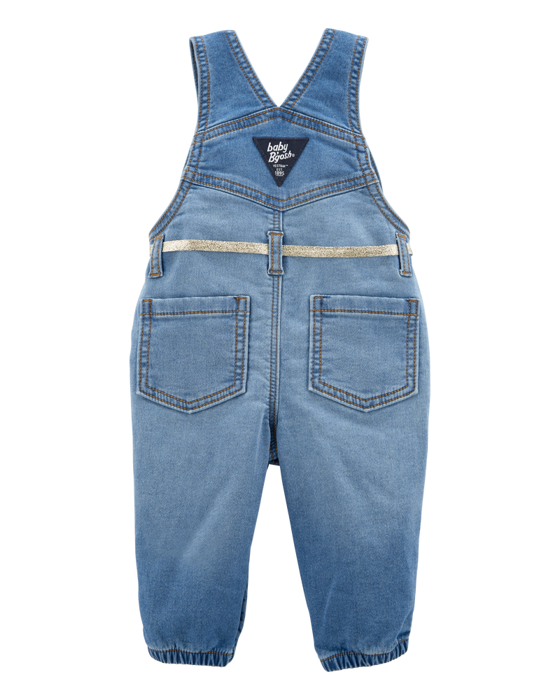Baby Knit-Like Denim Overalls, image 2 of 3 slides