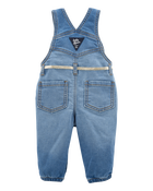 Baby Knit-Like Denim Overalls, image 2 of 3 slides