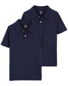 Kid 2-Pack Active Mesh Uniform Polos in Moisture Wicking BeCool™ Fabric, image 1 of 3 slides