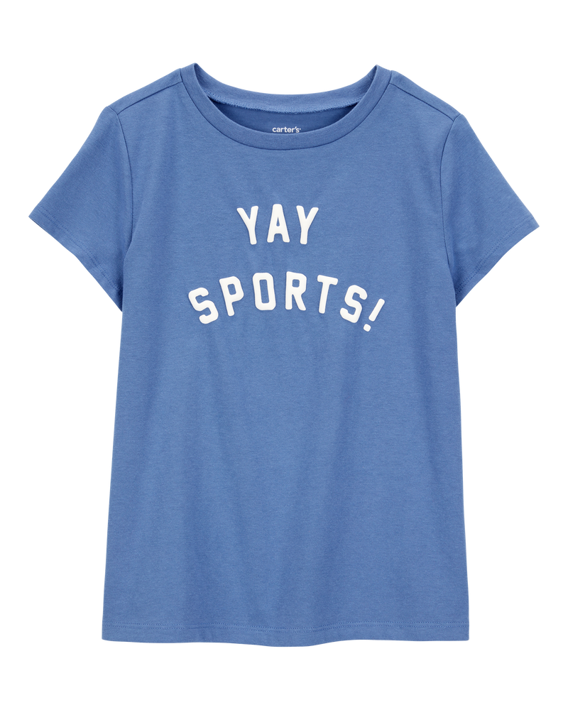 Kid Yay Sports Short-Sleeve Graphic Tee - Blue, image 1 of 3 slides