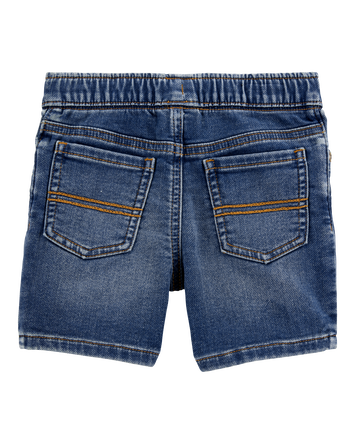 Baby Pull-On Denim Shorts - Navy, 