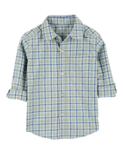 Toddler Plaid Button-Front Shirt, image 1 of 4 slides