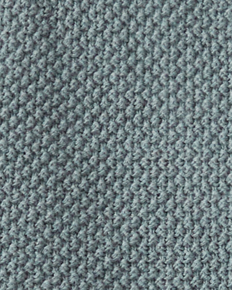 Baby Organic Cotton Sweater Knit Pullover Set in Aqua Slate, image 2 of 5 slides